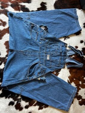 Classic Denim Overalls Jumpsuit - Blue